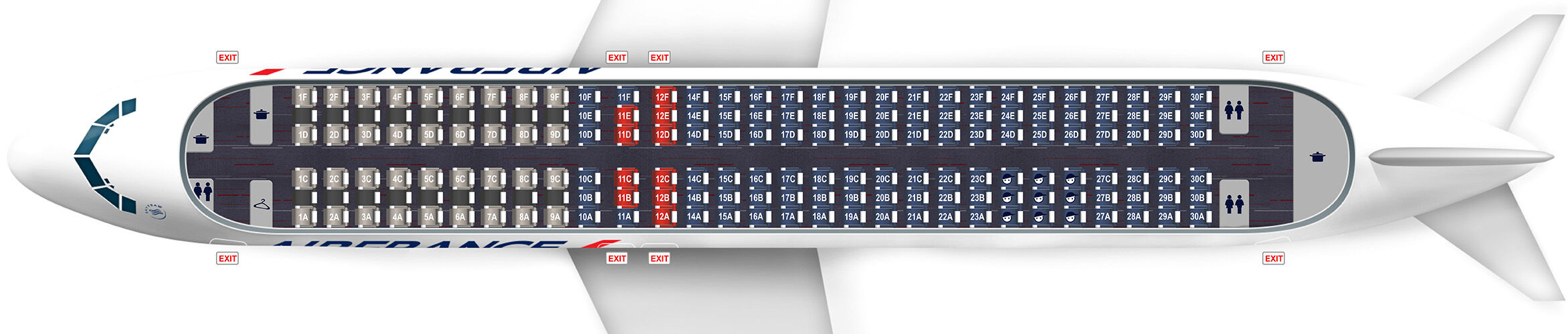 Seating chart for airplane optimization